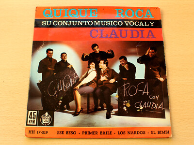 EX- !! Quique Roca & Claudia/Ese Beso/1962 Hispavox 7'' Single EP/Spanish Issue