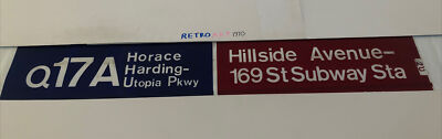 New York Queens 1977 Bus Blind 53'' Q17a Horace Harding Hillside Ave 169 Street