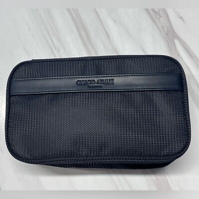 NWOT Giorgio Armani | Black Small Hanger Cosmetics Bag