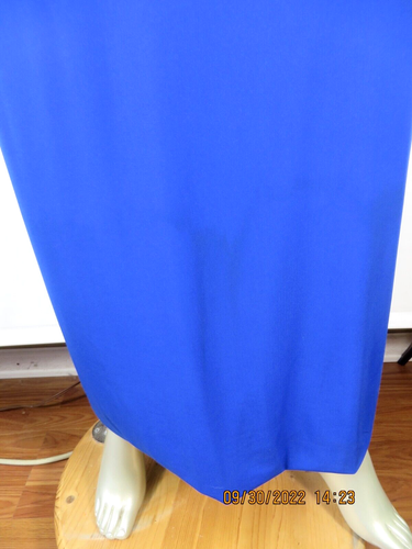 DECODE 1.8 SZ 4 Poly/Spande 2 Shades of Blue Tight Sexy Back Vent Bow Long Dress - Picture 11 of 12