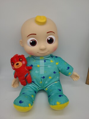 CoComelon Musical Bedtime JJ Doll Soft Plush Body +Small Pillow Plush Teddy Bear