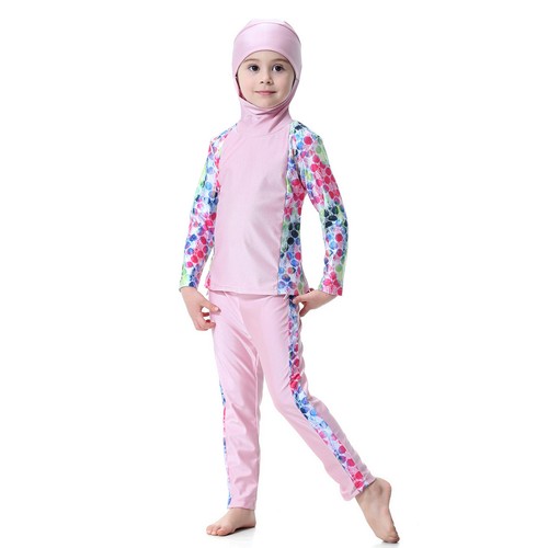 Children Swimwear Summer Kids Girls Swimsuit Muslim Islamic Bathing Beachwear - Picture 45 of 81