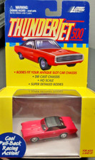 Johnny Lightning ThunderJet 500 GTO Pink Pull Back Cars HO Scale