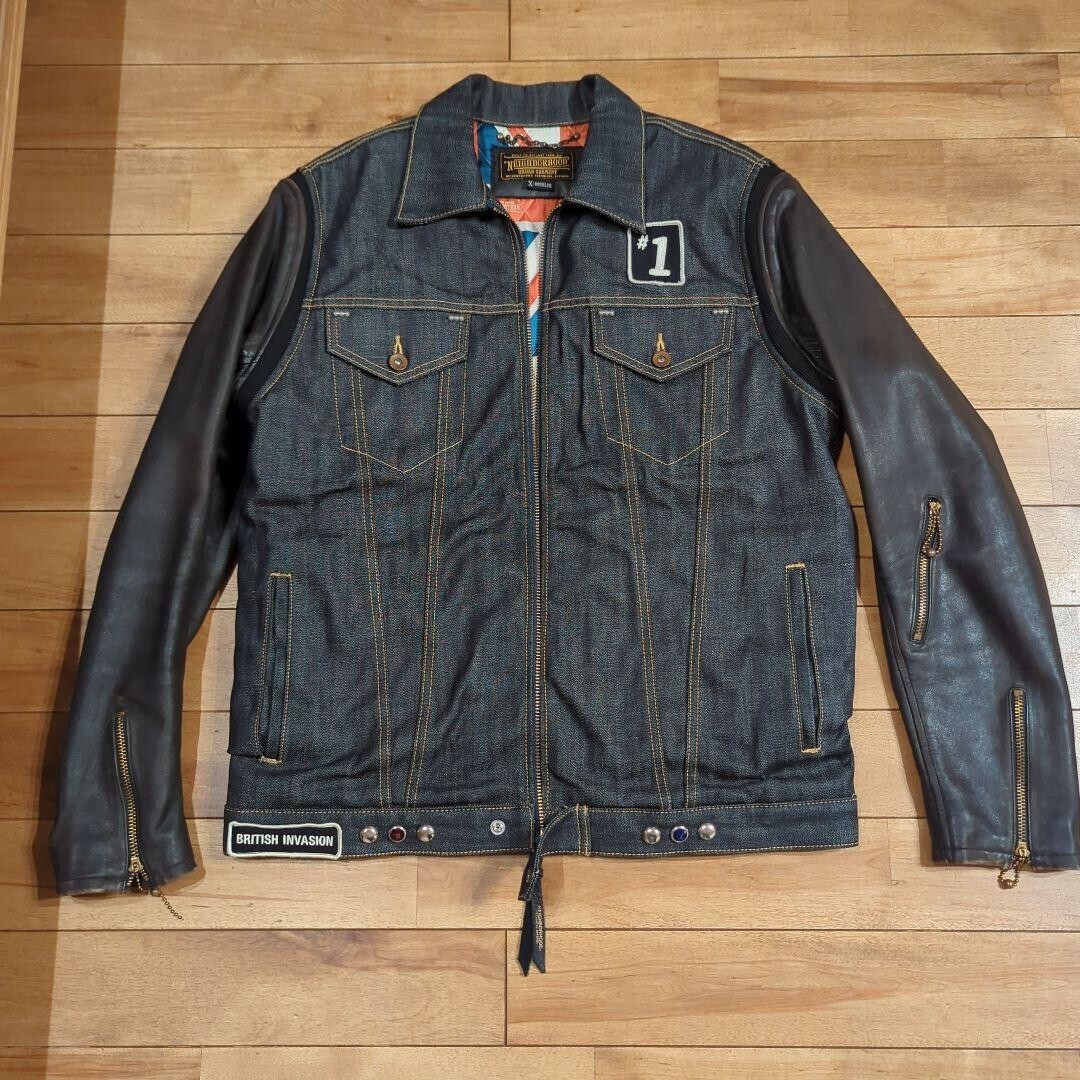 Neighborhood Denim Leather Jacket Width 56cm Size L | eBay Neighborhood Denim Leather Jacket Width 56cm Size L | eBay