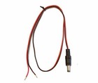 24 in (2ft.) 2.1mm x 5.5mm DC Barrel Coaxial Power Plug to Bare Open Ended Wire 