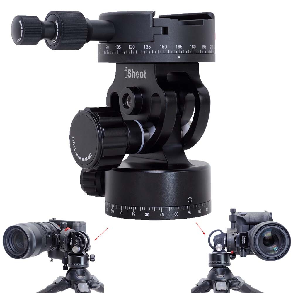 360° 2D Tripod Panoramic Head with Adjustable Coaxial