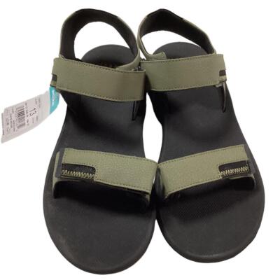 Reef Sandals Mens 13 Green Fanning Baja Straps Faux Leather 
