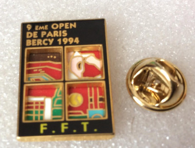 SELTENE Vintage Tennis Pins 9. Open de Paris Bercy 94 F.F.T A- Bertrand