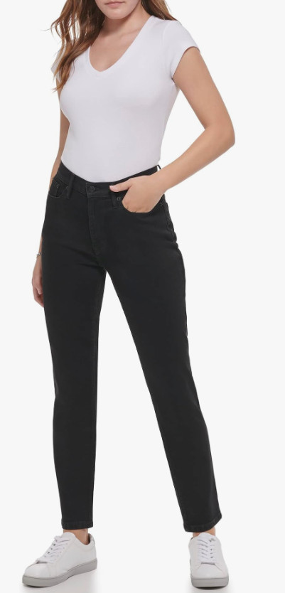 Calvin Klein Jeans Women's Black Hi Rise Slim Soft Jeans Pants Size 24 NEW #75