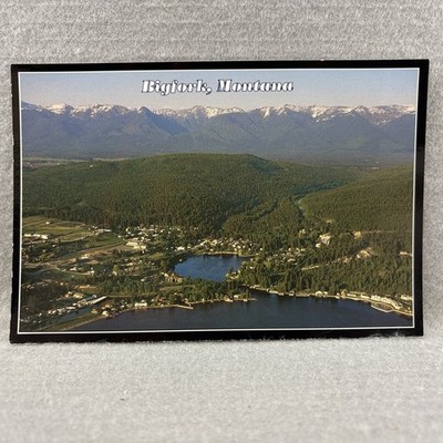 Bigfork Montana Aerial View Flathead Lake Swan River Jack Archibald MT Postcard