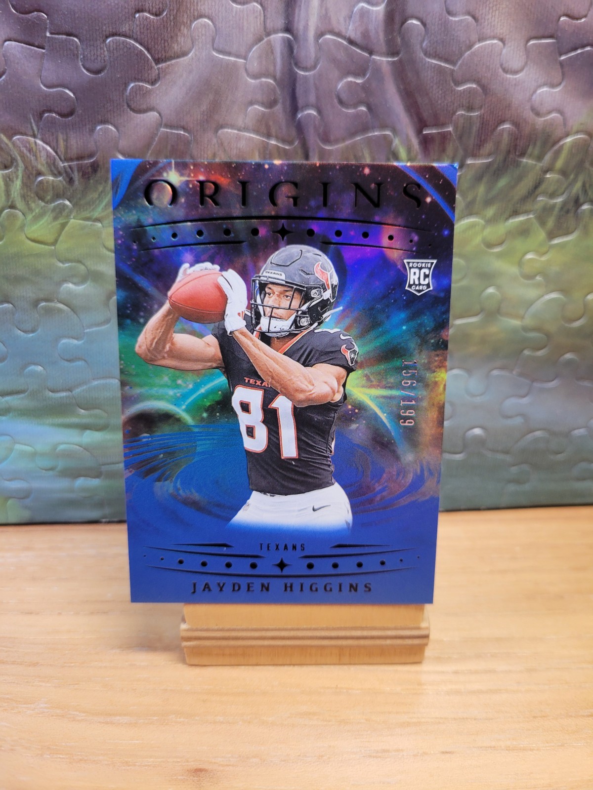 2025 Panini Origins Jayden Higgins #132 Rookie Holo Blue /199
