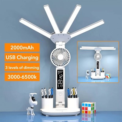 LED Dimmable Desk Lamp Bedside Study Reading Touch Light USB Rechargeable Lamp