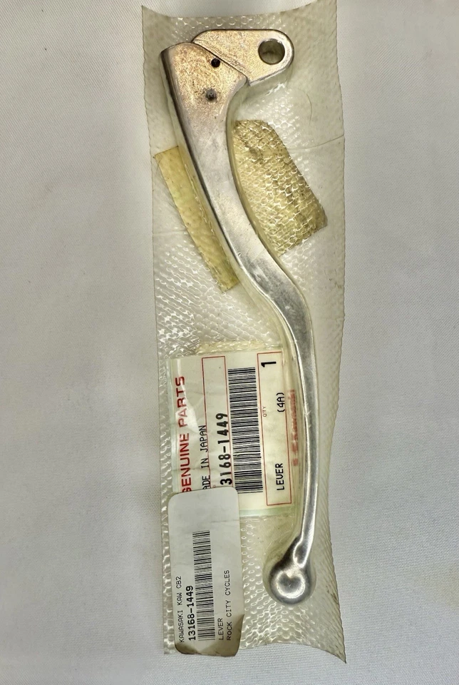 Palanca de freno de embrague Kawasaki OEM 13168-1449 NUEVO DE STOCK genuino Japón modelos KE KZ KD KH Foto 2 de 3