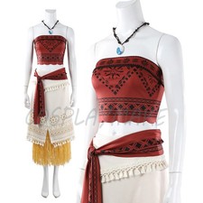 Disfraz Moana Disney Princesa Moana Disfraz con Collar para Mujer