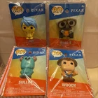 FUNKO Pop Vinyl Character PIN PIXAR SULLEY, JOY, WALL-E,WOODY 💙🤎🩵💛