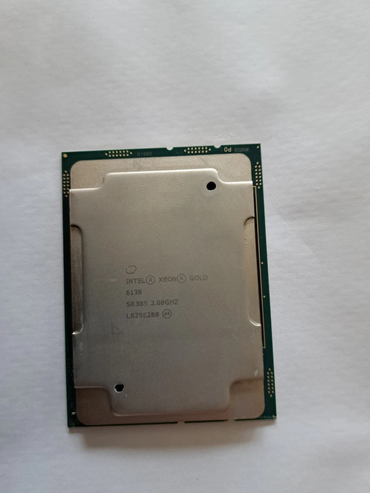 Intel Xeon SR3B5 Gold 6138 LGA 3647 2GHz CPU 20-Core Prozessor
