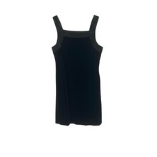 Vintage Y2K My Michelle Black Velvet Satin Trim Mini Dress Women  s Medium