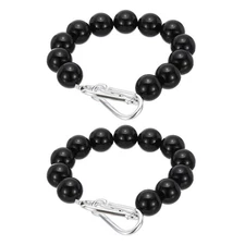 2Pcs Flagpole Retainer Ring 12 Beaded Mount Ring Accessories Black