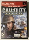 Call of Duty : Finest Hour / PlayStation 2 PS2 / Clean / Tested Complete