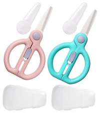 Ceramic Baby Food Scissors with Travel Case, Scissors with Safety Lock, Ideal...