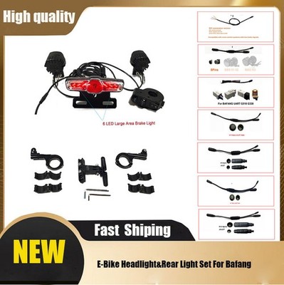 E-Bike Headlight&Rear Light Set For Bafang BBS01 BBS02 BBSHD KT-JULET Series HAU
