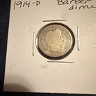 1914-D Barber Dime Silver 10C Denver KM#115 Circulated Business Strike US Coin