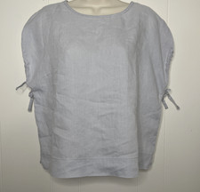 Everlane The Linen Drawstring Tunic Top Women’s Size XS X-Small Gray Casual