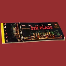 Vintage 1960s Six Flags Over Georgia Postcard Booklet 20 Natural Color VIews