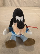 Vintage Disney Mickey's Christmas Carol Goofy Plush Toy Blue Jacket