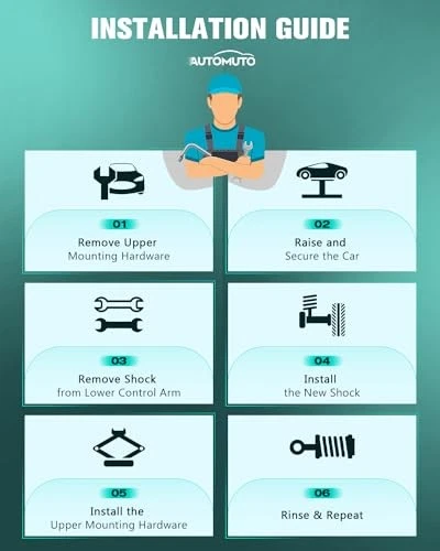  Amortiguadores 4 piezas puntales compatibles con 1996-2000 para Toyota RAV4 con  Foto 2 de 4