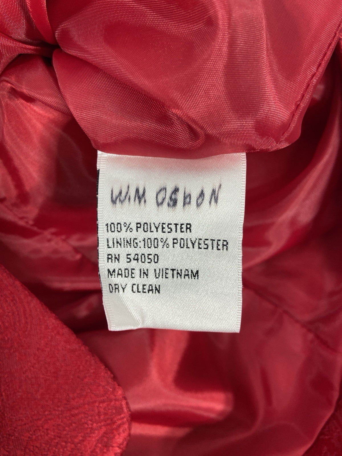 Le Suit 2PC Skirt Suit Womens 10 Red Blazer Buttons Long Sleeves Quilted Paisley