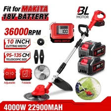 Electric Cordless Grass String Trimmer Lawn Edger WeedWacker Cutter + 2 Battery