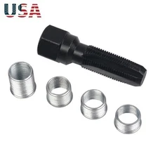 M14 x1.25 Spark Plug Rethread Thread Repair Kit Reamer Tap with 4 Inserts F