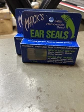 Mack's EAR SEALS Earplugs w detachable cord for NOISE & WATER ( 2 pair )