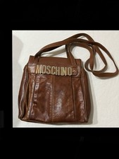 Moschino borsa donna vintage pelle fine marrone ottime condizioni taglia media