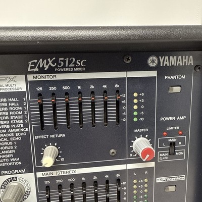 YAMAHA EMX512SC 12-Channel 500W Powered Mixer - FOR PARTS / REPAIR