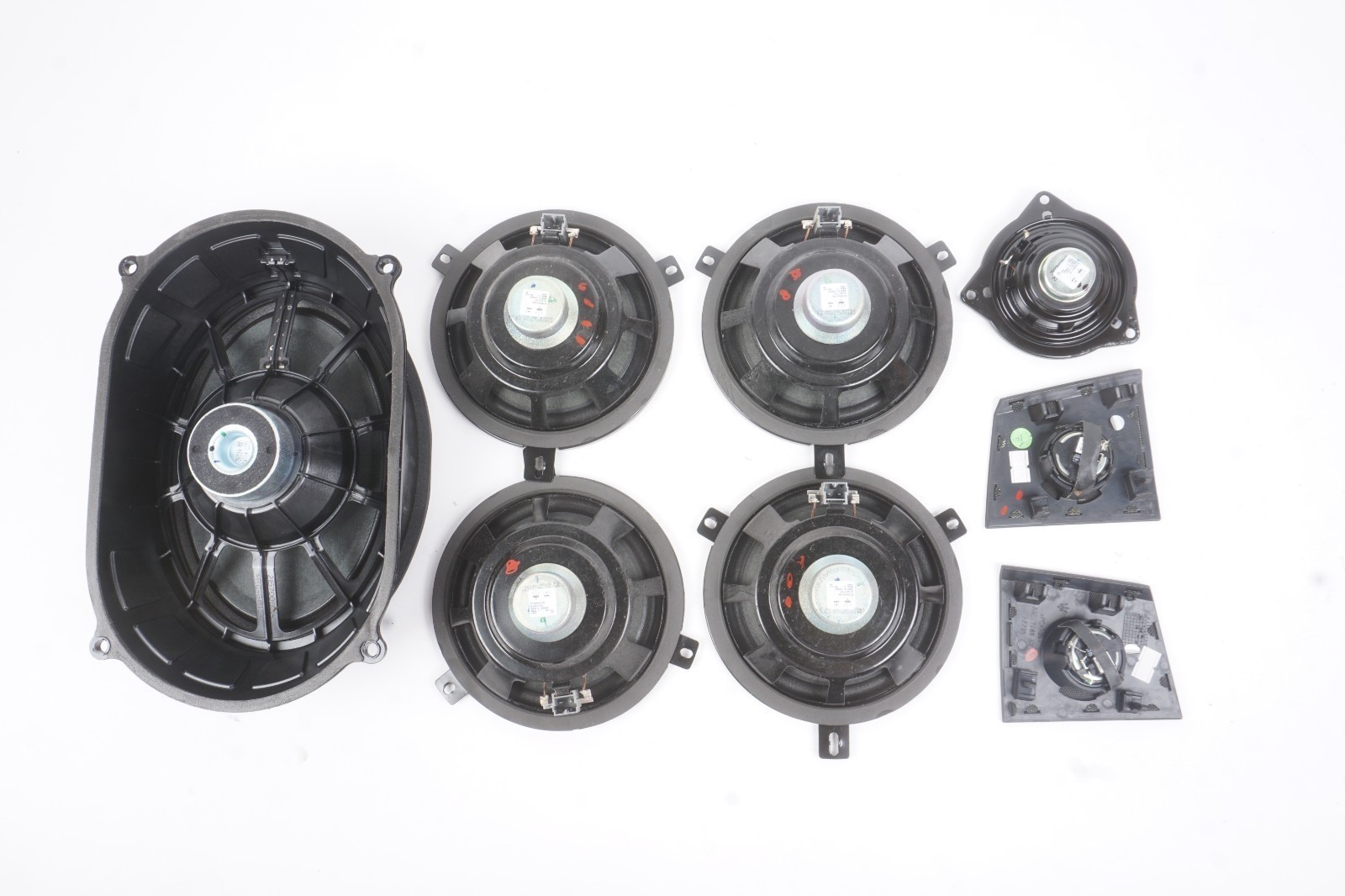 2014 - 2020 Maserati Ghibli Rear Subwoofer Speaker Tweeter Set Of 8 OEM