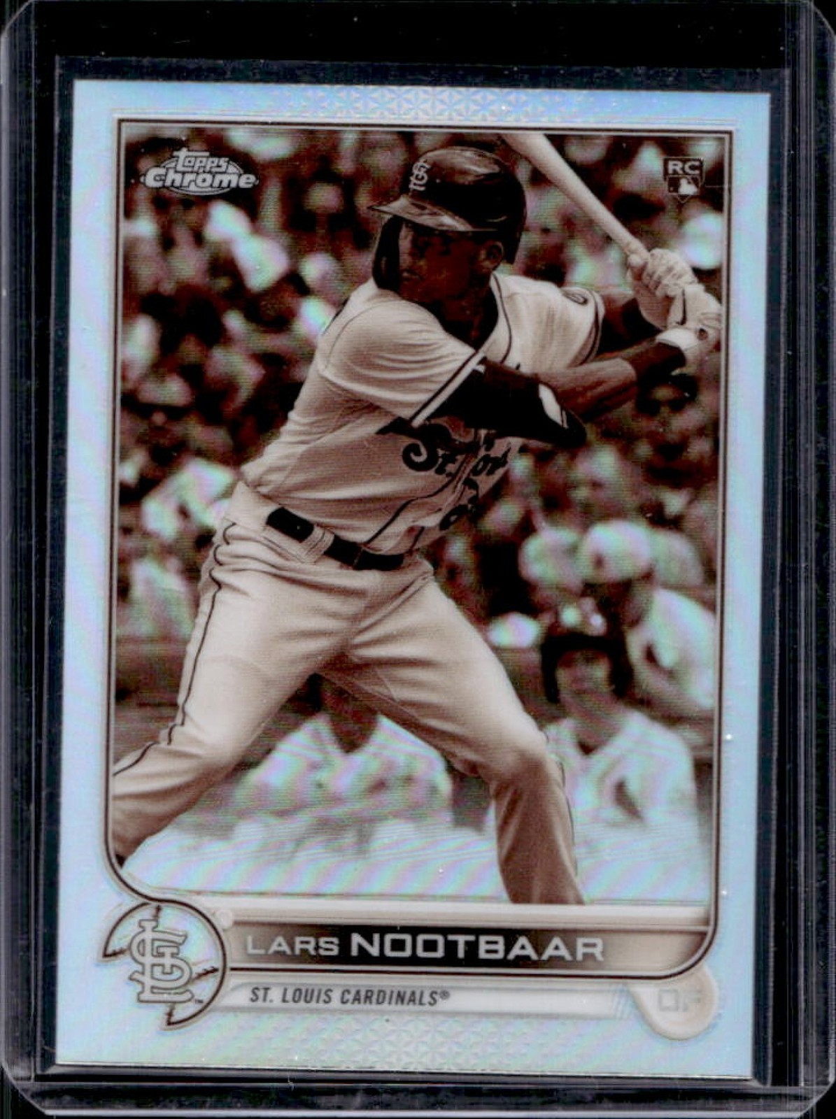 2022 Topps Chrome Lars Nootbaar RC Sepia Refractor Rookie #19 Cardinals