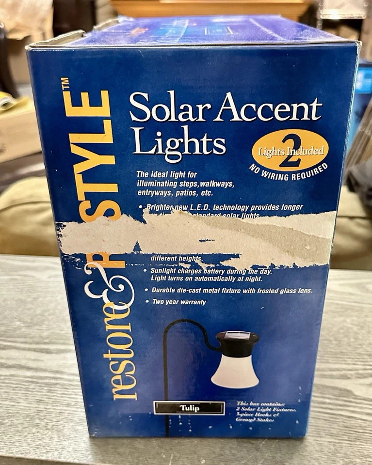 Brinkman Luces de Acento Solar Forma de Tulipán Iluminación de Paisaje ¡Nuevo!  Foto 3 de 4