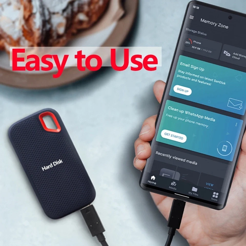 SuperFast Portable SSD 1TB, 2TB, 4TB USB-C External Drive for Mac, PC, Laptop - Bild 3 von 4