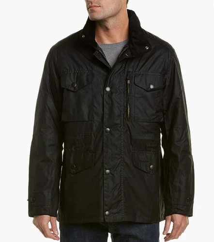 Black ~ BARBOUR SAPPER Men's WAX Jacket MSRP $485 British Heritage image 6