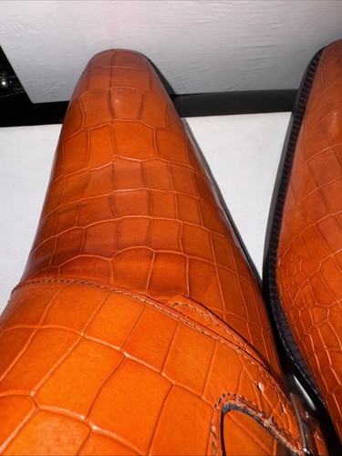 DUCA 'Imperio' Italian Calfskin / Croc & Lizard Embossed Print / Men's 13 - Picture 24 of 24