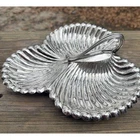 Alvin Silver Plate By Gorham Divided 3 Part Clam Shell Candy Serving Dish