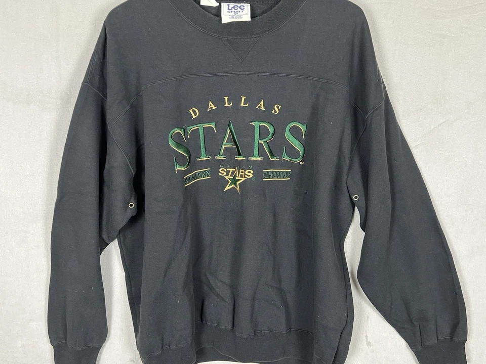 Suéter Lee Sport Dallas Stars XL Negro Vintage Cuello Redondo Bordado NHL Foto 3 de 4