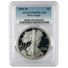 2004-W Proof $1 American Silver Eagle PCGS PR69DCAM Blue Label