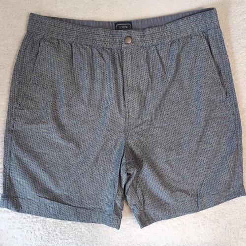 NUOVO J.Crew Tripper Corto Blu Uomo L 33x7" Cucitura Interna Cotone Pois Elastico Vita - Foto 1 di 7