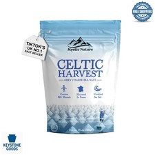 Celtic Harvest Natural Unrefined Sea Salt - Hand Harvested, Rich in 82 Minera...