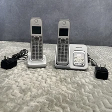 Panasonic KX-TGD532W 2-Handset Cordless Phone Digital Answering Machine (No Box)