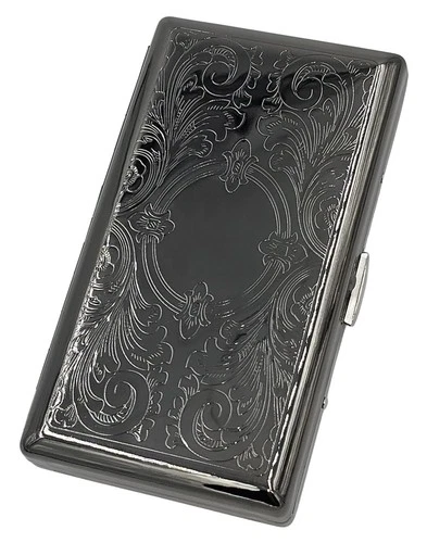 Retro Cigarette Case Victorian Style Metal Holder for Regular, King,100'S, 120'S - product listing photo