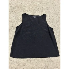 CITRON Santa Monica size S Sleeveless Top Tank 100% Silk Floral Textured Z23